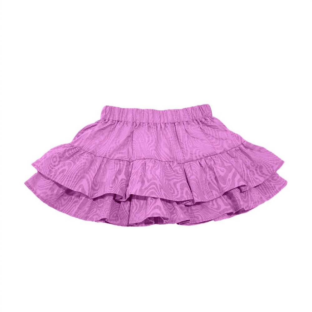 NEW LITTLE OLIN kids ruffle textured skort in fuchsia